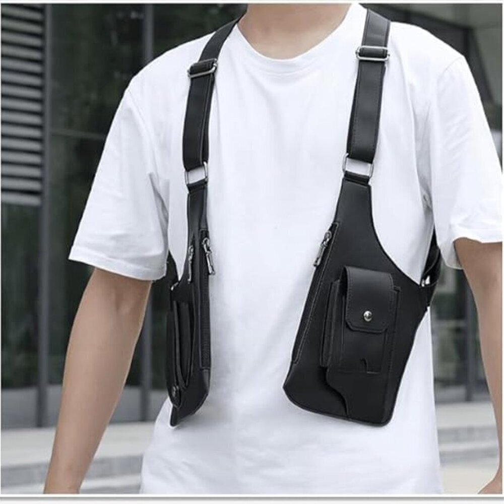 Underarm Anti-Theft Bag Nylon Polyester Hidden Shoulder Holster with Multiple Po